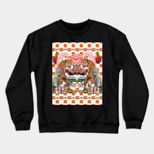 Tigers & Pink Dolphins Orange - Retro Hong Kong Crewneck Sweatshirt